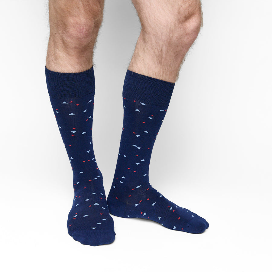 Navy Chicklet Dress Socks DeadSoxy