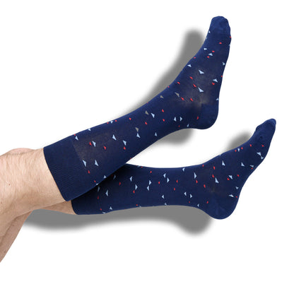 Navy Chicklet Dress Socks DeadSoxy