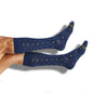 Navy / Gold Mixed Dot Dress Socks DeadSoxy
