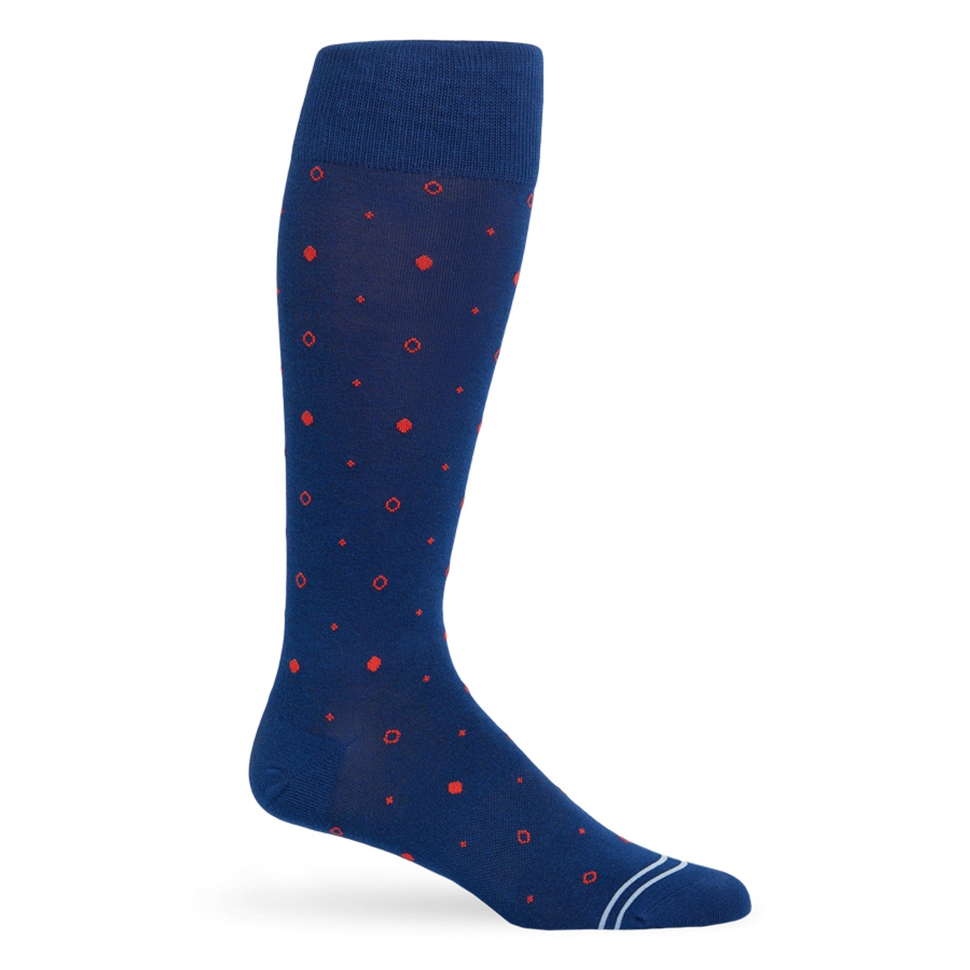 Navy Mixed Dot Dress Socks DeadSoxy