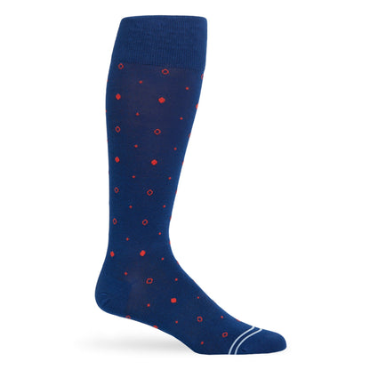 Navy Mixed Dot Dress Socks DeadSoxy