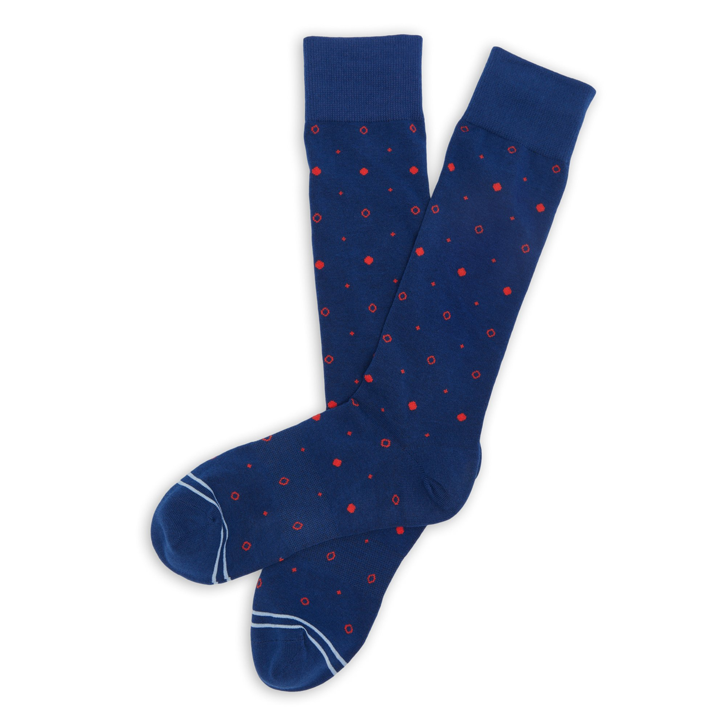 Navy Mixed Dot Dress Socks DeadSoxy