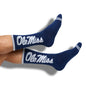 Navy Ole Miss Big Casual Crew Socks DeadSoxy