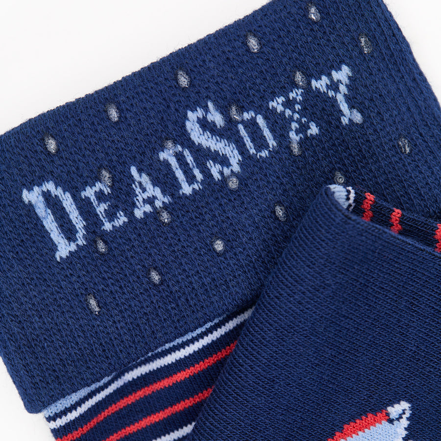 Navy Ole Miss Helmet Dress Socks DeadSoxy