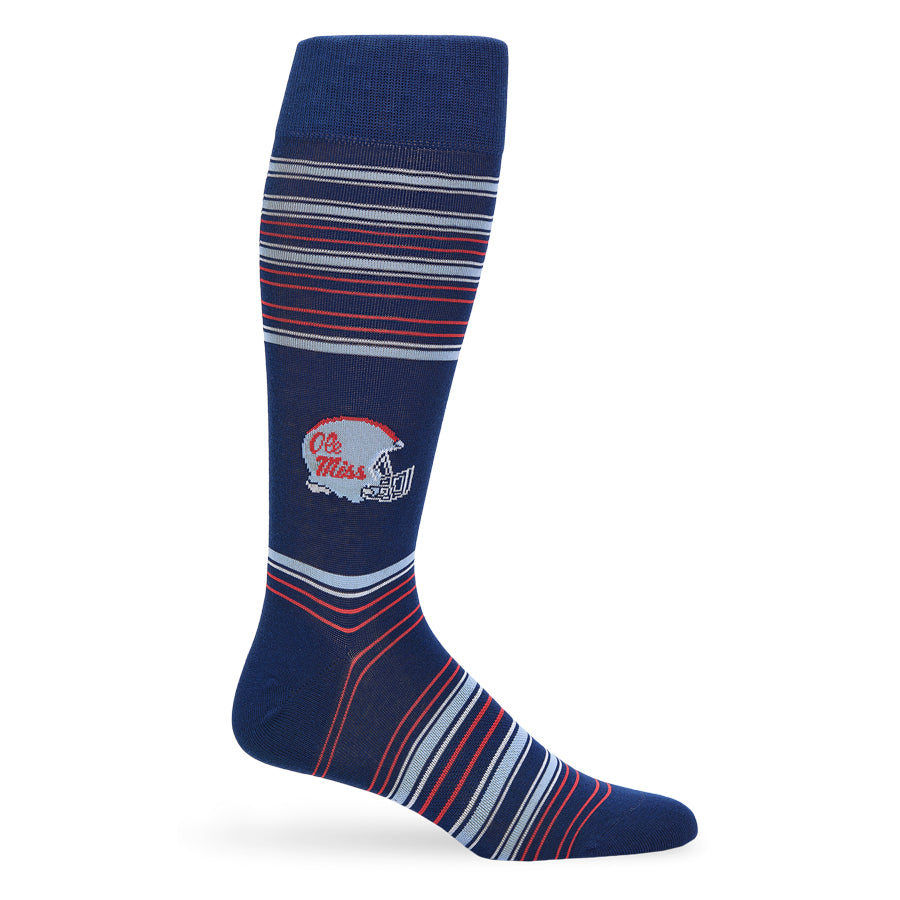 Navy Ole Miss Helmet Dress Socks DeadSoxy