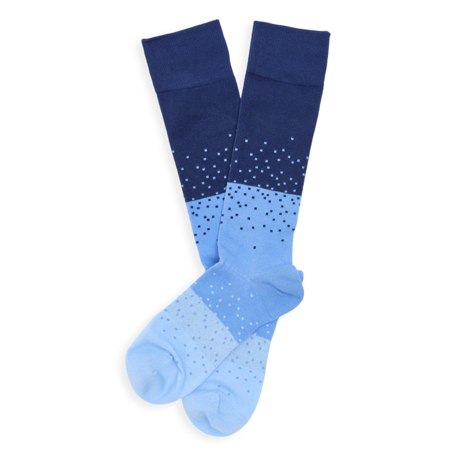 Navy Ombre Dot Dress Socks DeadSoxy