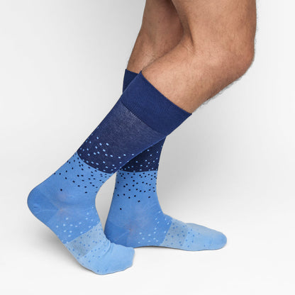 Navy Ombre Dot Dress Socks DeadSoxy