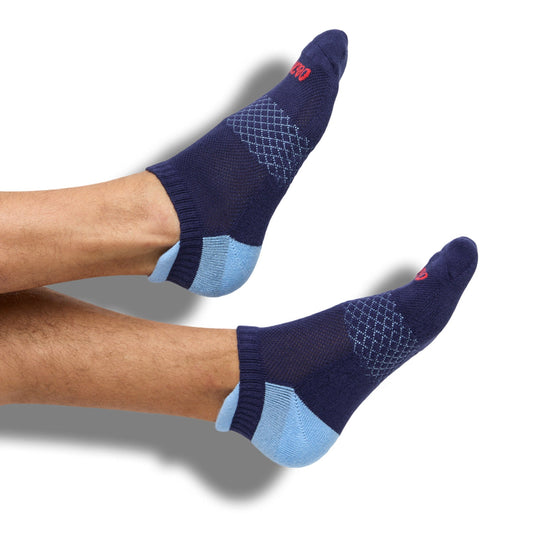 Navy/Powder ' Ole Miss ' Ankle Socks DeadSoxy