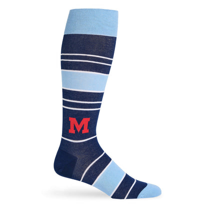 Navy Powder Stripe M Dress Socks DeadSoxy