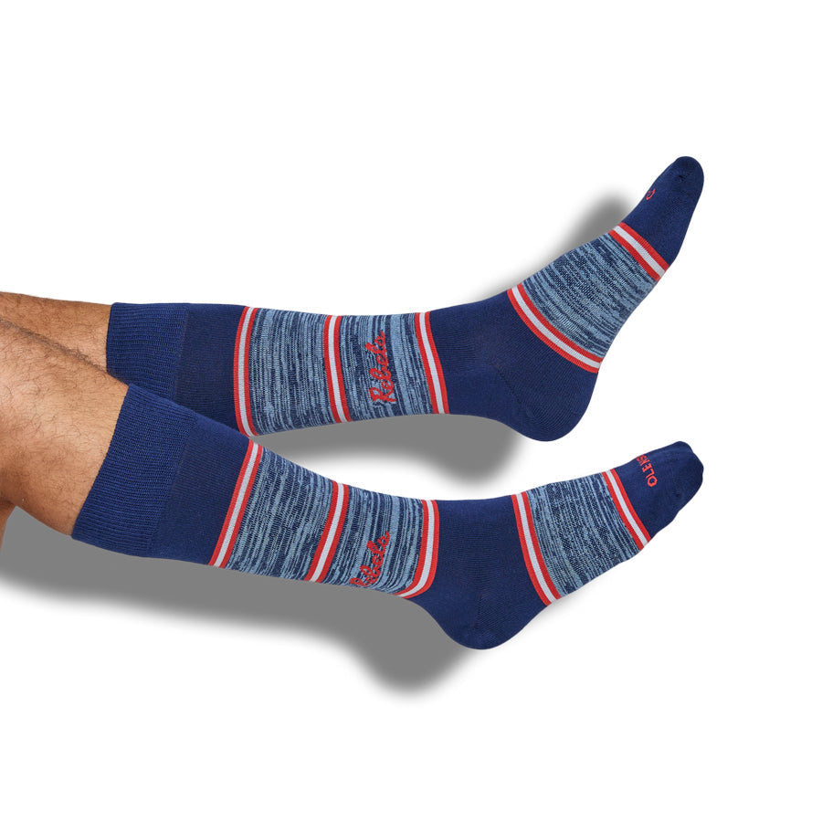 Navy Rebels Stripe Dress Socks DeadSoxy