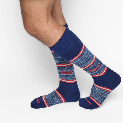 Navy Rebels Stripe Dress Socks DeadSoxy