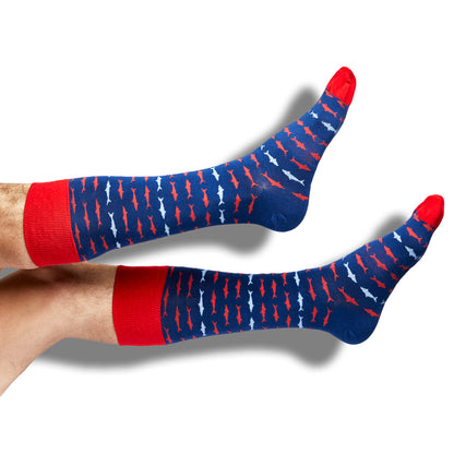 Navy Shark Socks DeadSoxy
