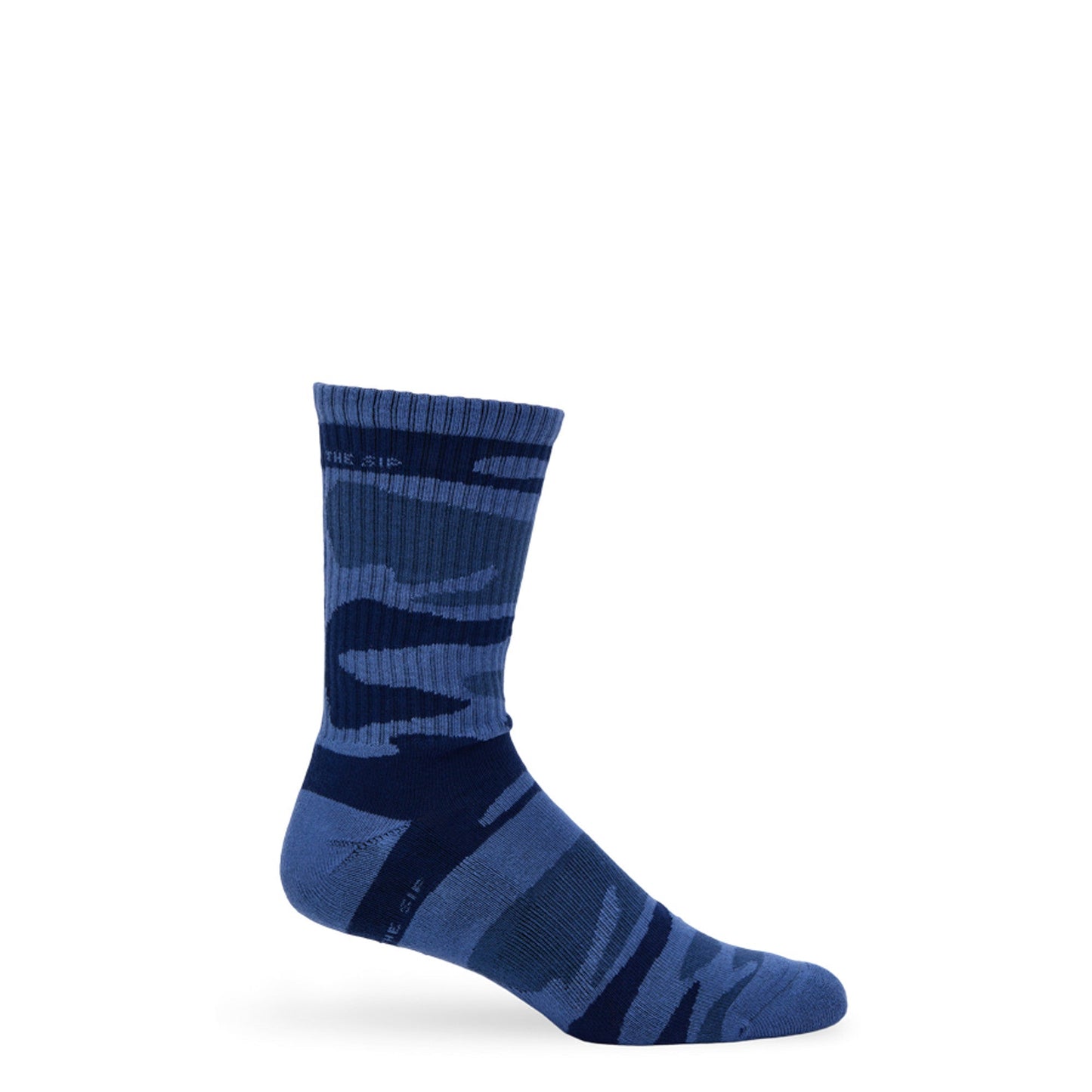 Navy Sip Camo Casual Crew Socks DeadSoxy