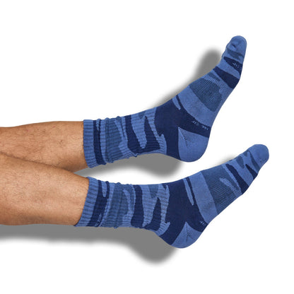 Navy Sip Camo Casual Crew Socks DeadSoxy