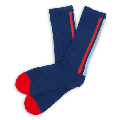 Navy Vertical Stripe Casual Socks DeadSoxy