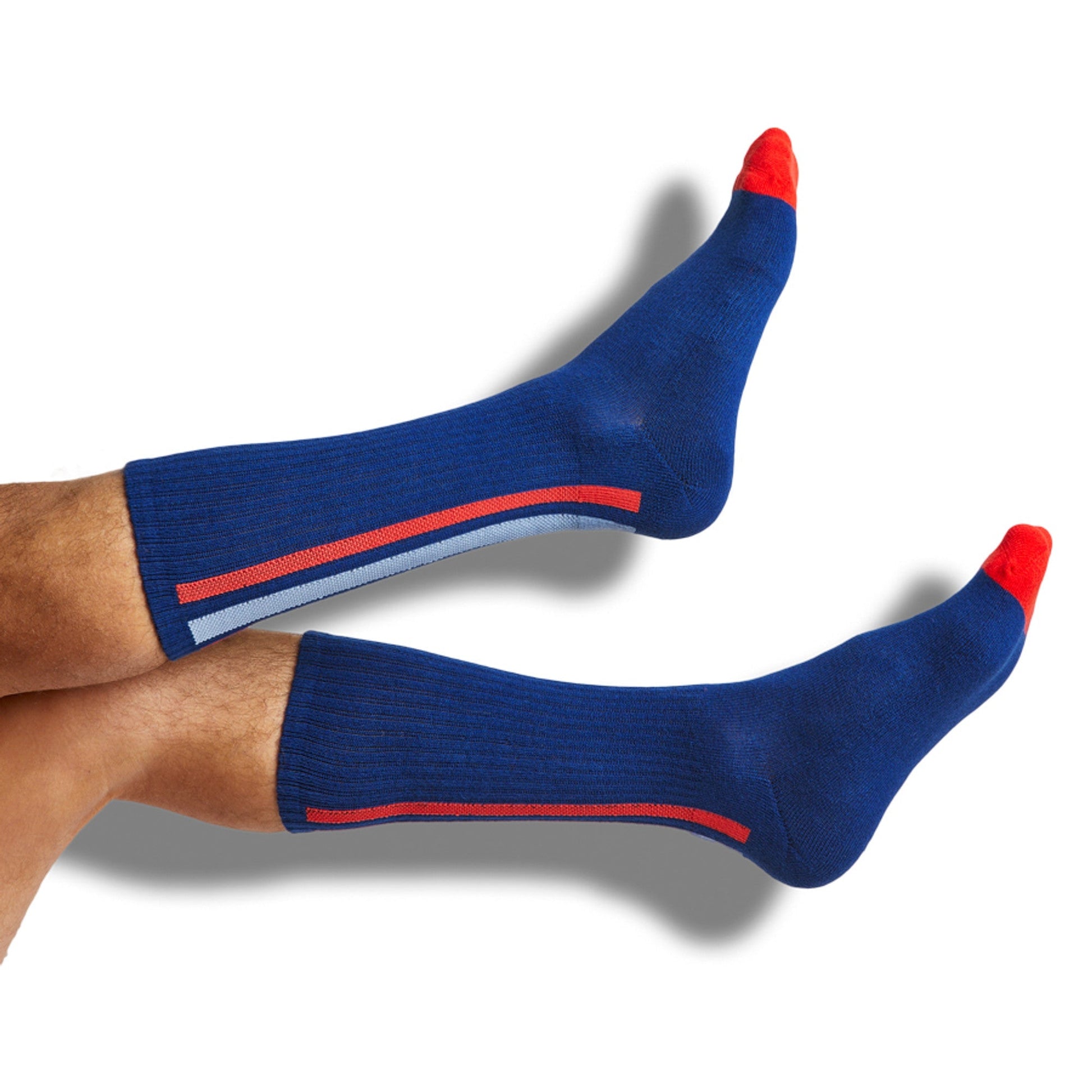 Navy Vertical Stripe Casual Socks DeadSoxy