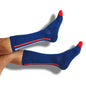 Navy Vertical Stripe Casual Socks DeadSoxy