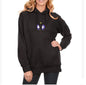 Women's Hooded Sweatshirt with Fleece Cat Design