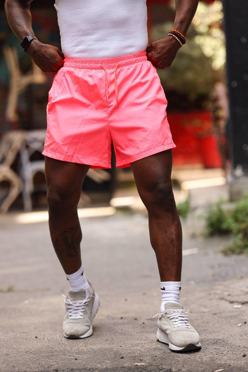 HydroFlex Neon Pink Men's Shorts – Quick-Dry, Lightweight, Standout Activewear Withinblack