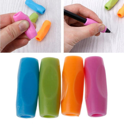 New 4PCS/Pack Writing Pencil Pen Holder Writing Aid Grip School Supplies for Kids Preschoolers Children Adults Students Children Pencil Holding Practice Device For Correcting Pen Holder Postures Stevvex