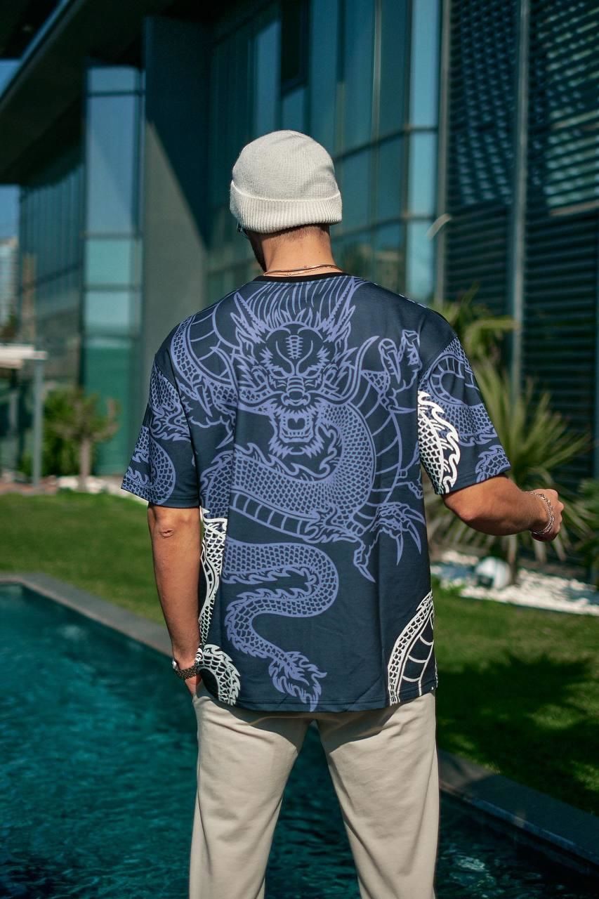 New Season Real Madrid Dragon Printed Oversized T-Shirt Withinblack