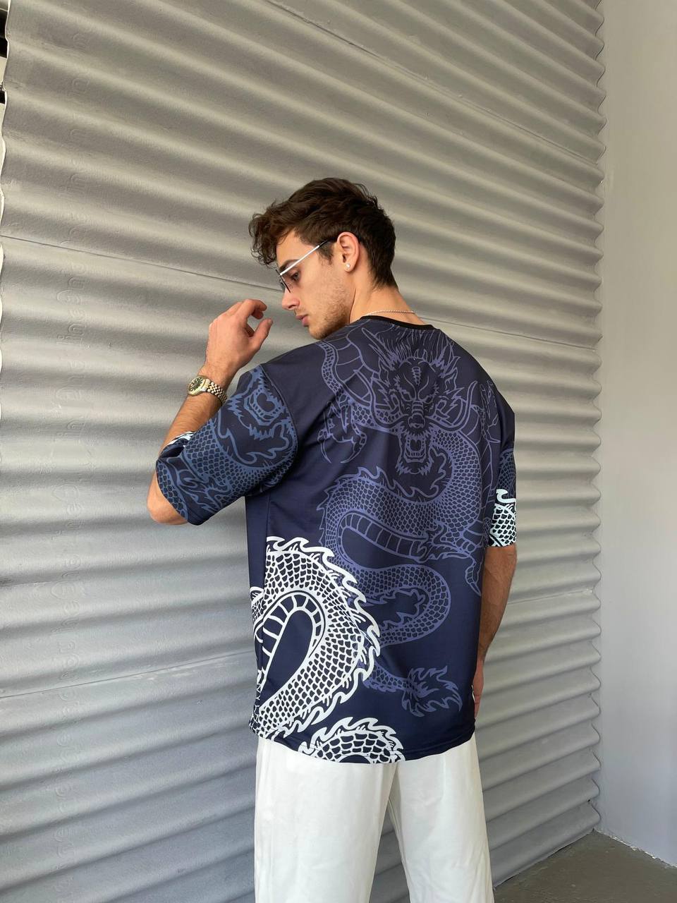 New Season Real Madrid Dragon Printed Oversized T-Shirt Withinblack