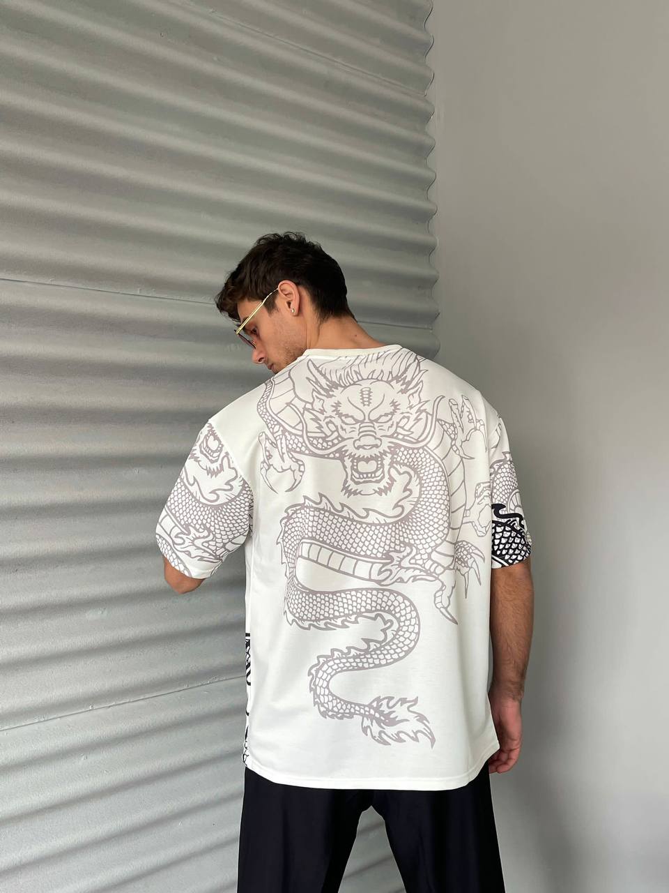 New Season Real Madrid Dragon Printed Oversized T-Shirt Withinblack