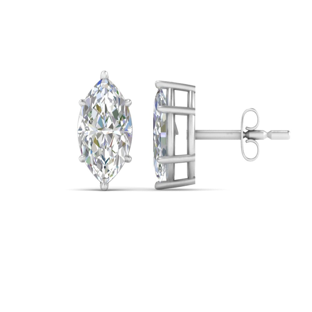 Marquise Diamond 6 Prong Stud Earrings Fascinating Diamonds