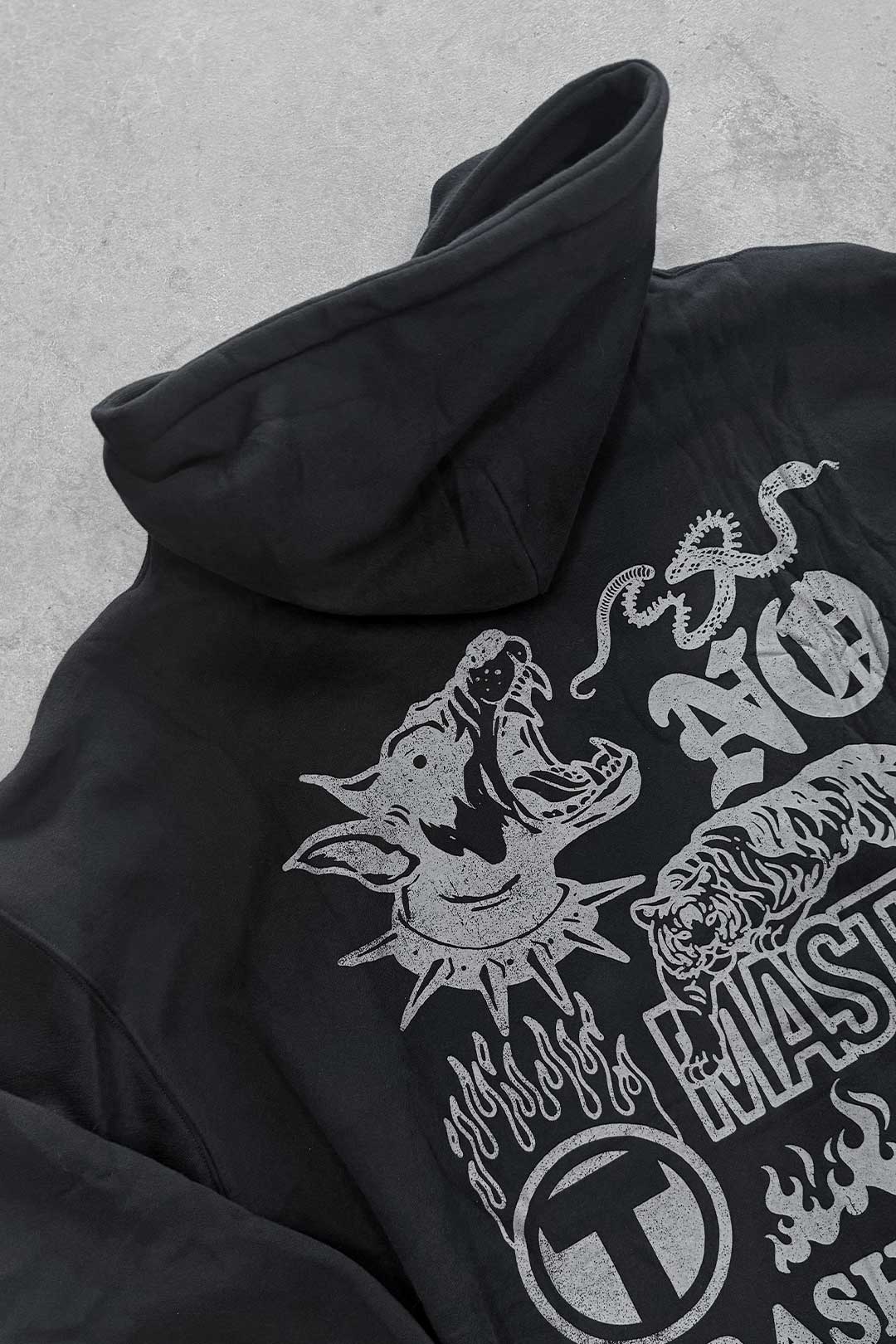 No Masters Unisex Heavyweight Hoodie Thrash Happy