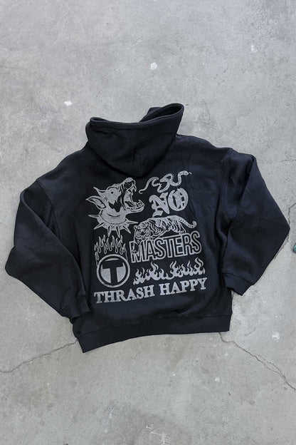 No Masters Unisex Heavyweight Hoodie Thrash Happy