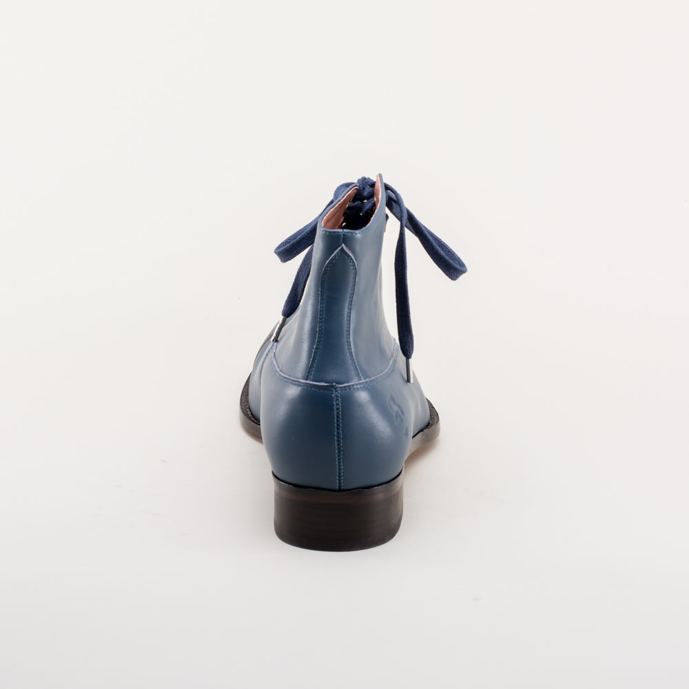 Noble Men's Vintage Lace-Up Boots (Blue) American Duchess