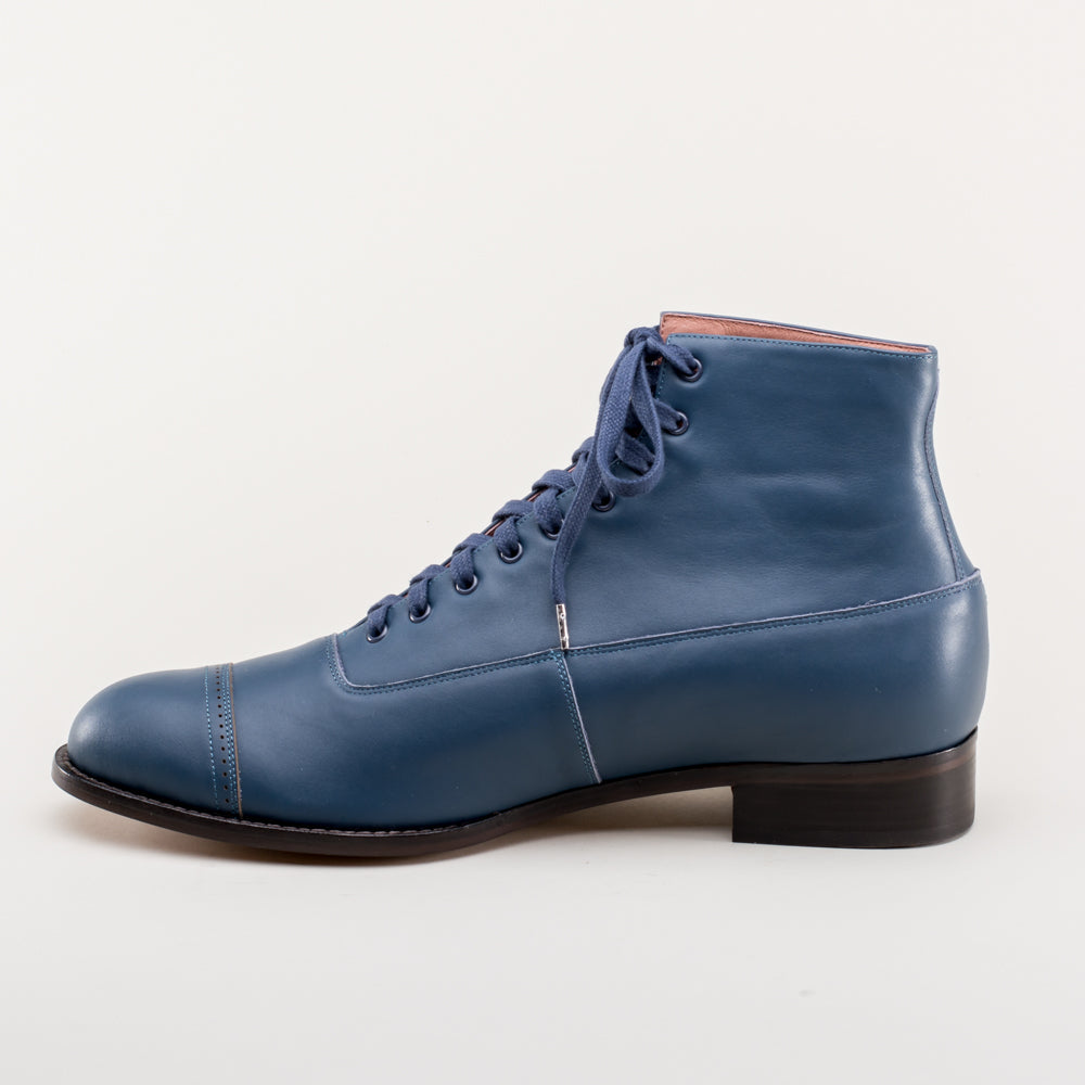 Noble Men's Vintage Lace-Up Boots (Blue) American Duchess