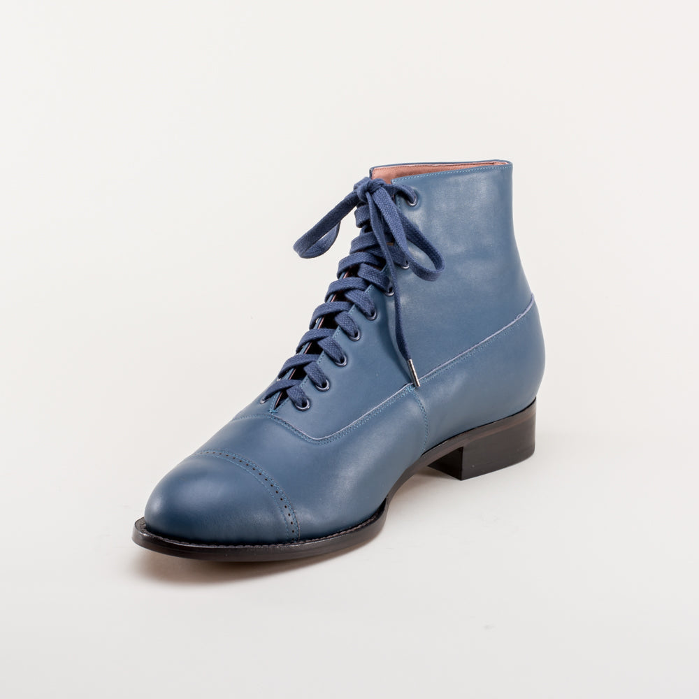 Noble Men's Vintage Lace-Up Boots (Blue) American Duchess