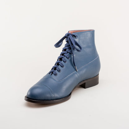 Noble Men's Vintage Lace-Up Boots (Blue) American Duchess