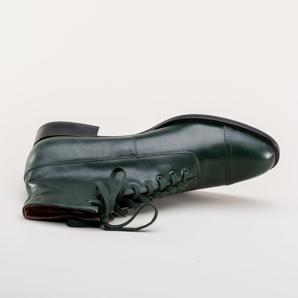 Noble Men's Vintage Lace-Up Boots (Green) American Duchess