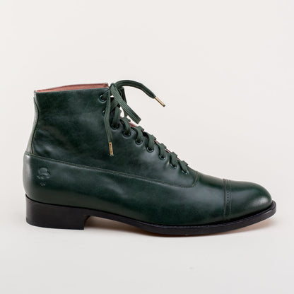Noble Men's Vintage Lace-Up Boots (Green) American Duchess