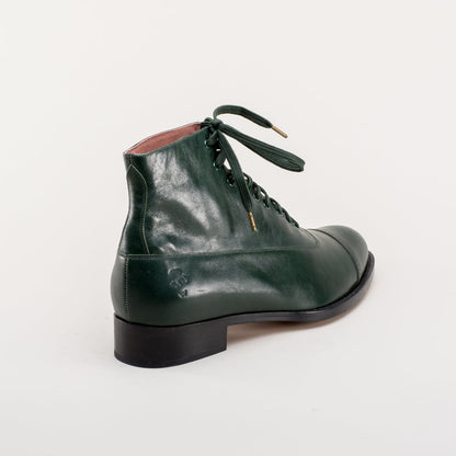 Noble Men's Vintage Lace-Up Boots (Green) American Duchess