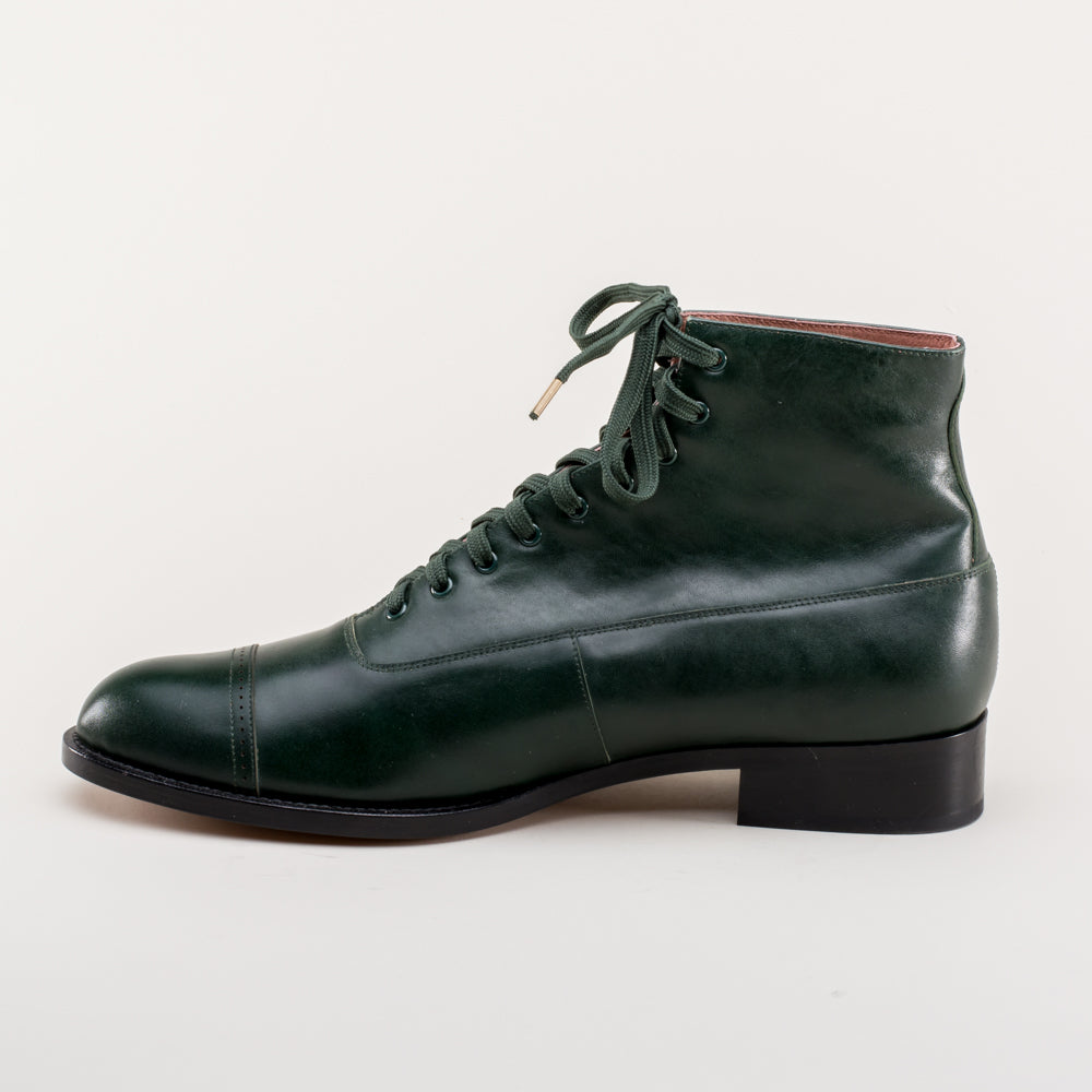 Noble Men's Vintage Lace-Up Boots (Green) American Duchess