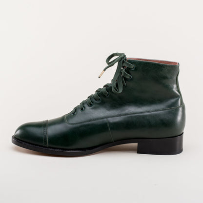 Noble Men's Vintage Lace-Up Boots (Green) American Duchess