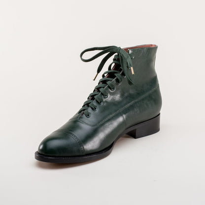Noble Men's Vintage Lace-Up Boots (Green) American Duchess