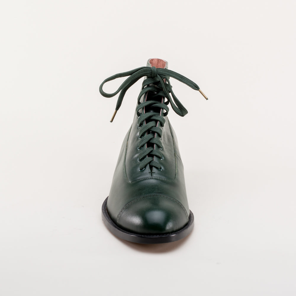 Noble Men's Vintage Lace-Up Boots (Green) American Duchess