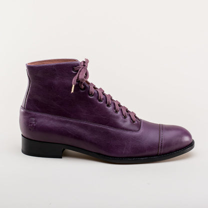 Noble Men's Vintage Lace-Up Boots (Purple) American Duchess