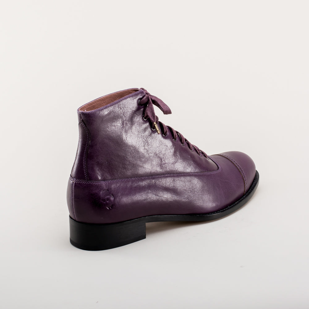 Noble Men's Vintage Lace-Up Boots (Purple) American Duchess