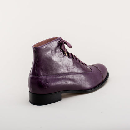 Noble Men's Vintage Lace-Up Boots (Purple) American Duchess