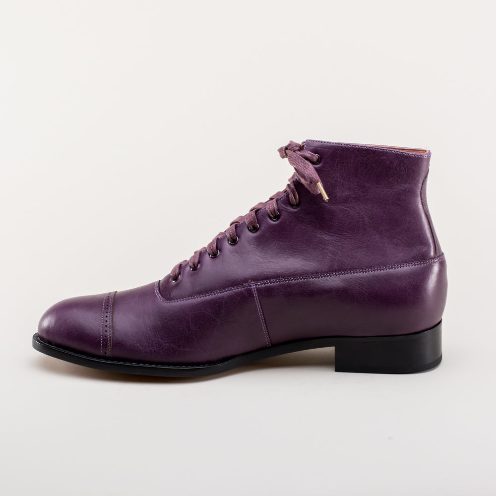 Noble Men's Vintage Lace-Up Boots (Purple) American Duchess