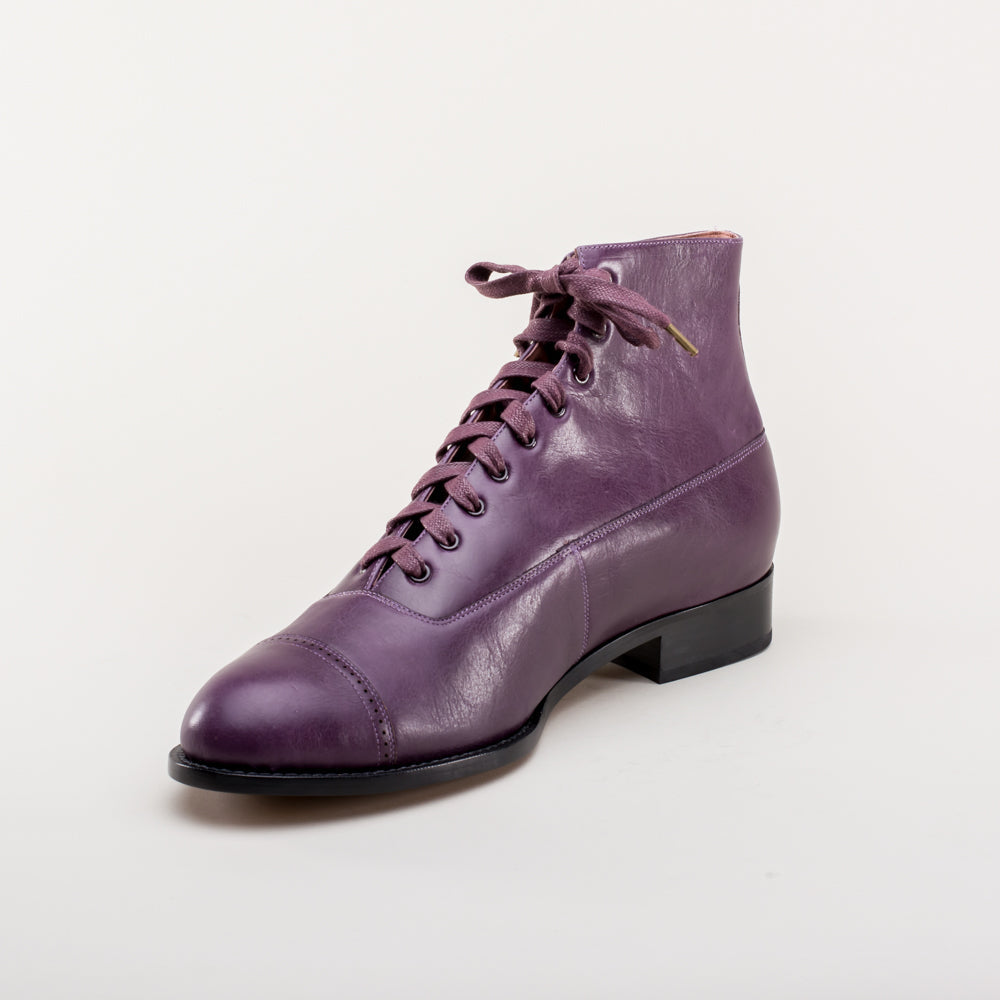 Noble Men's Vintage Lace-Up Boots (Purple) American Duchess