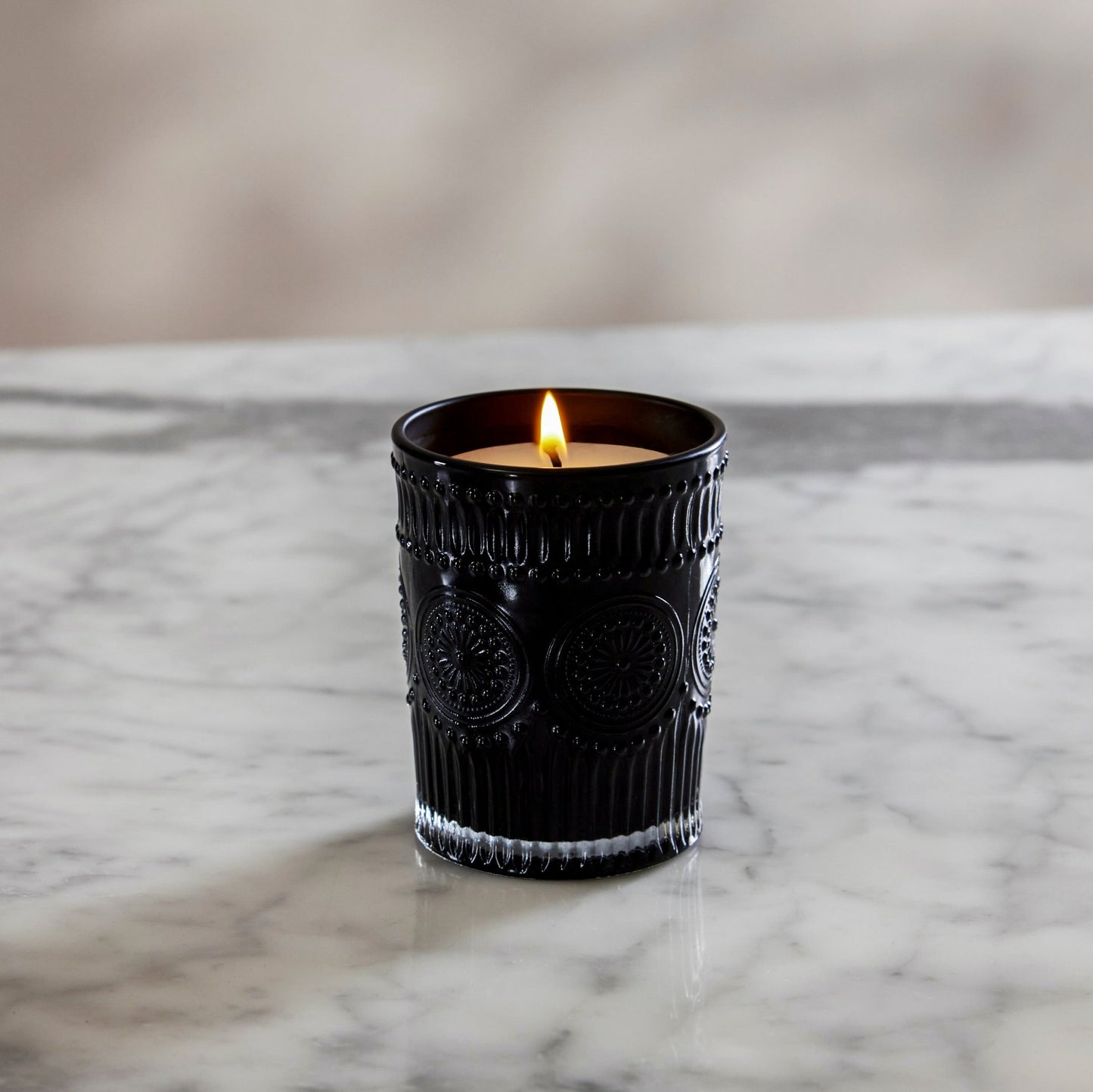 Noir Swiss Scented Glass Candle Italic