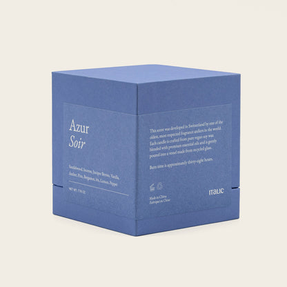 Noir Swiss Scented Glass Candle Italic