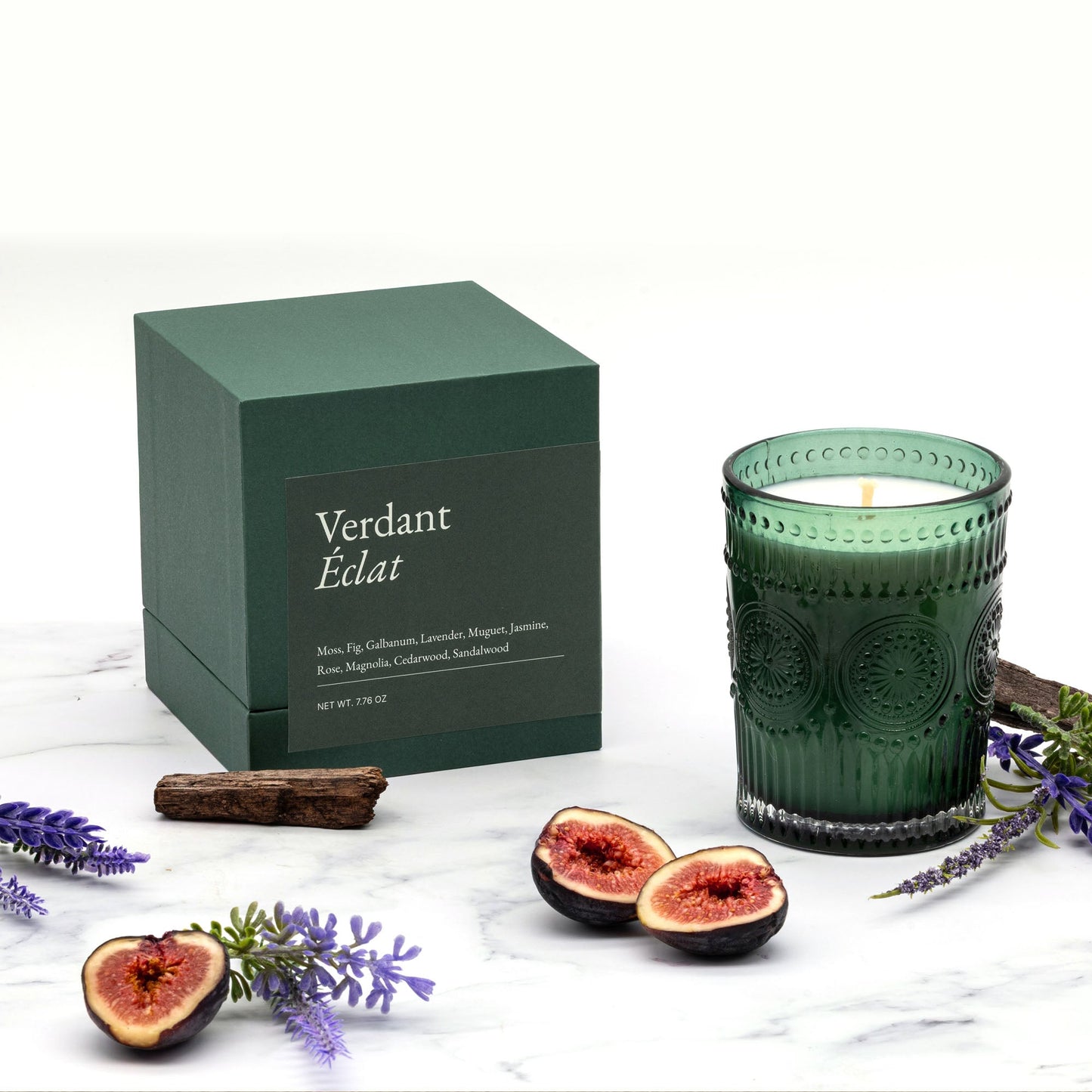 Noir Swiss Scented Glass Candle Italic
