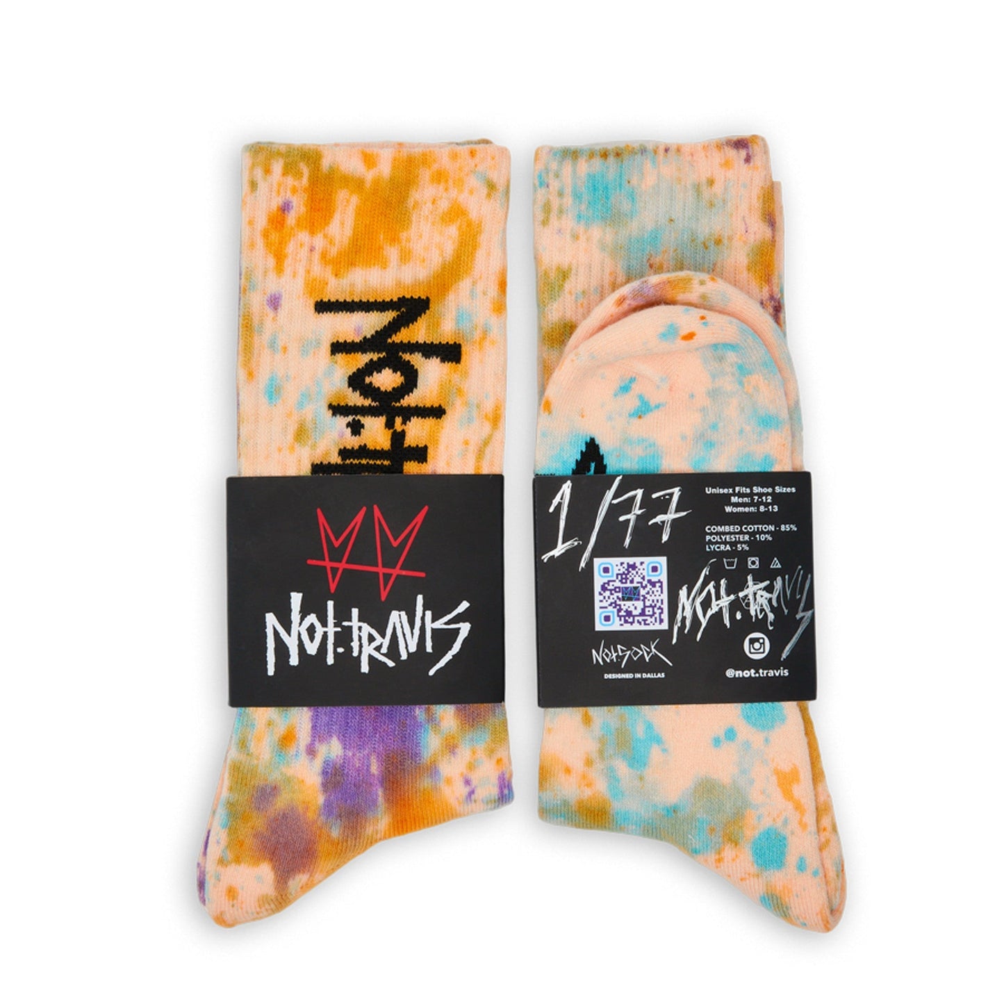 Not.Travis Collab - Peach Tie Dye - 1/77 DeadSoxy